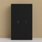 Pepe Black Wardrobe with 3 doors - Price Crash Furniture