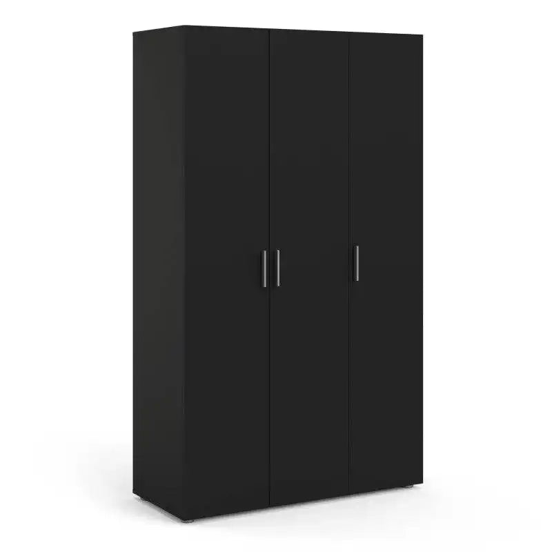 Pepe Black Wardrobe with 3 doors - Price Crash Furniture