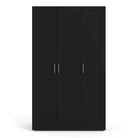 Pepe Black Wardrobe with 3 doors - Price Crash Furniture