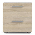 Pepe Oak 2 Drawer Bedside Table - Price Crash Furniture