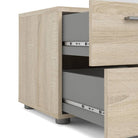 Pepe Oak 2 Drawer Bedside Table - Price Crash Furniture