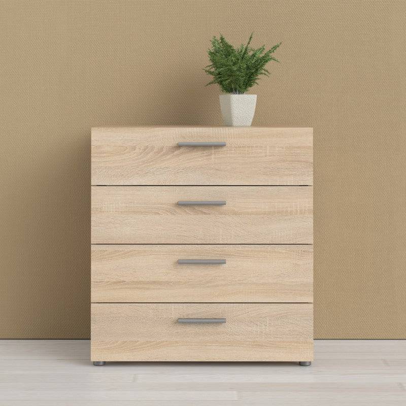 Pepe Oak 4 Drawer Chest of Drawers - Price Crash Furniture