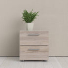 Pepe Truffle Oak 2 Drawer Bedside Table - Price Crash Furniture