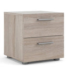 Pepe Truffle Oak 2 Drawer Bedside Table - Price Crash Furniture