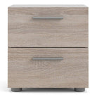 Pepe Truffle Oak 2 Drawer Bedside Table - Price Crash Furniture