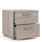 Pepe Truffle Oak 2 Drawer Bedside Table - Price Crash Furniture