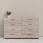 Pepe Truffle Oak 8 Drawer (4+4) Chest of Drawers - Price Crash Furniture