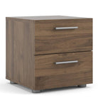 Pepe Walnut 2 Drawer Bedside Table - Price Crash Furniture