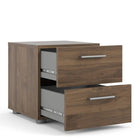 Pepe Walnut 2 Drawer Bedside Table - Price Crash Furniture