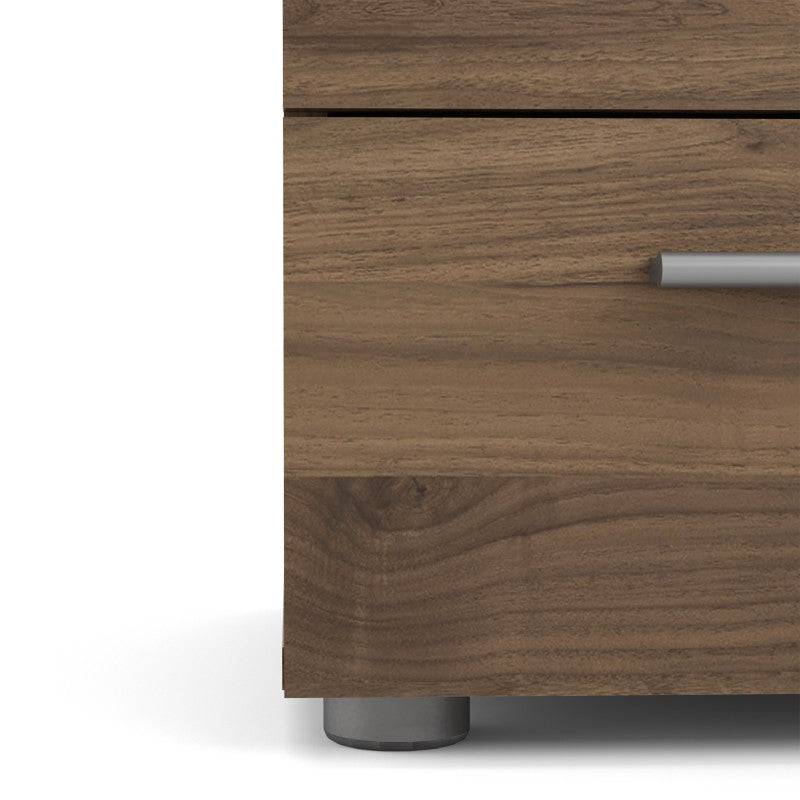 Pepe Walnut 2 Drawer Bedside Table - Price Crash Furniture