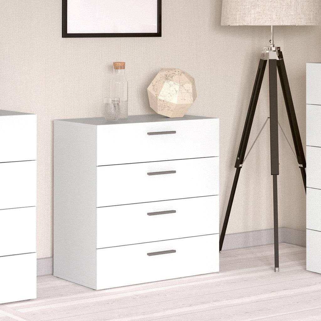 Pepe White 4 Drawer Chest of Drawers - Price Crash Furniture