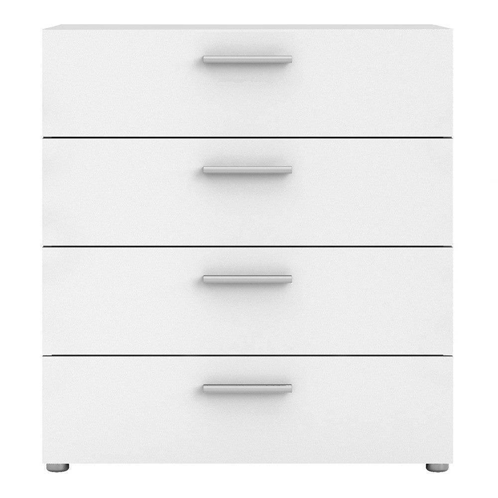 Pepe White 4 Drawer Chest of Drawers - Price Crash Furniture