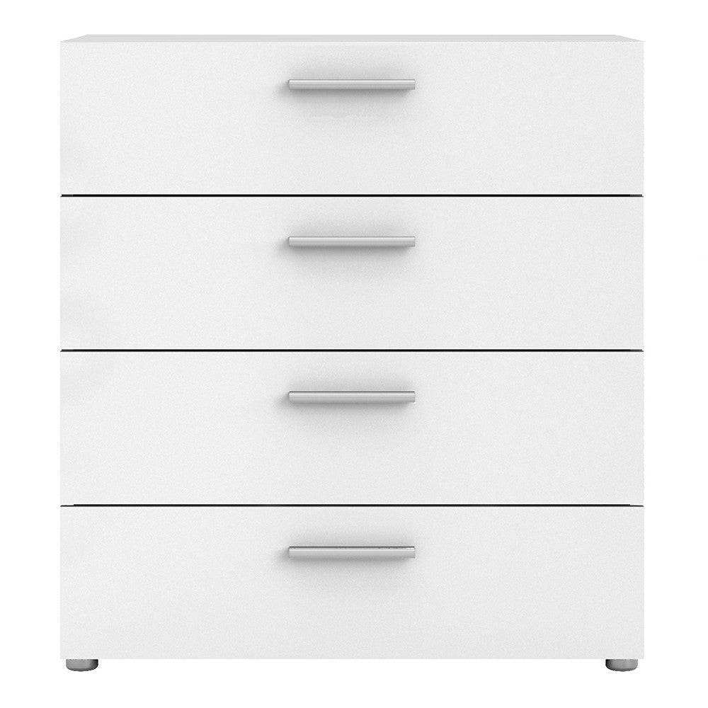 Pepe White 4 Drawer Chest of Drawers - Price Crash Furniture