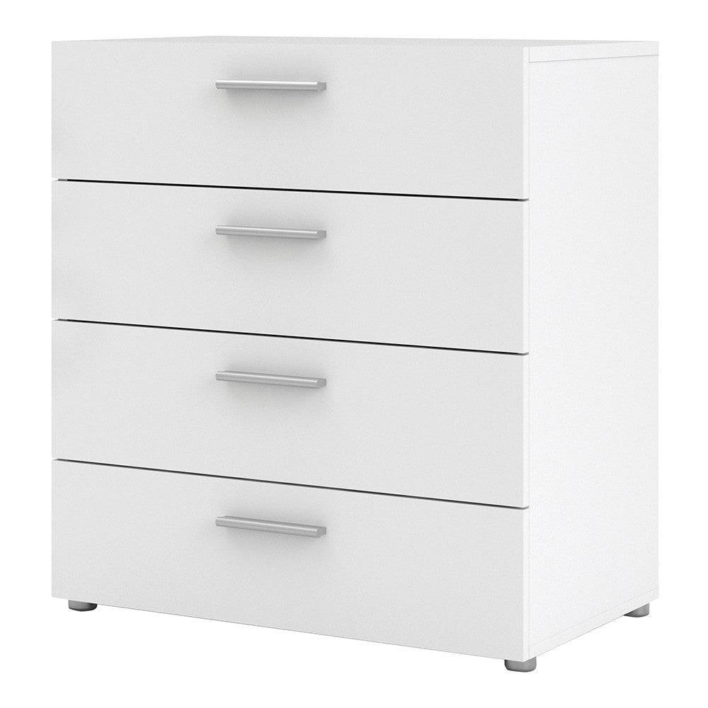 Pepe White 4 Drawer Chest of Drawers - Price Crash Furniture