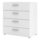 Pepe White 4 Drawer Chest of Drawers - Price Crash Furniture