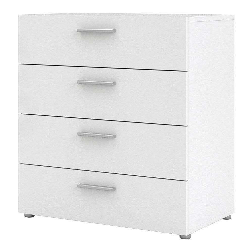 Pepe White 4 Drawer Chest of Drawers - Price Crash Furniture