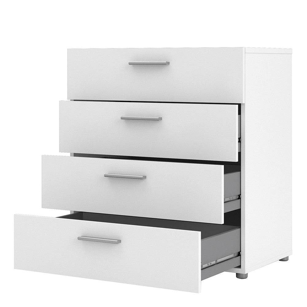 Pepe White 4 Drawer Chest of Drawers - Price Crash Furniture