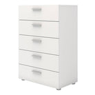 Pepe White 5 Drawer Chest of Drawers - Price Crash Furniture