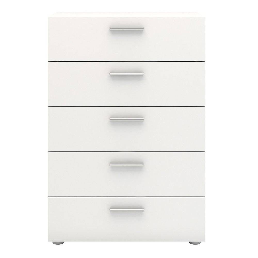 Pepe White 5 Drawer Chest of Drawers - Price Crash Furniture