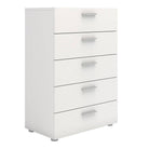 Pepe White 5 Drawer Chest of Drawers - Price Crash Furniture