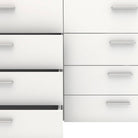 Pepe White 8 Drawer (4+4) Chest of Drawers - Price Crash Furniture