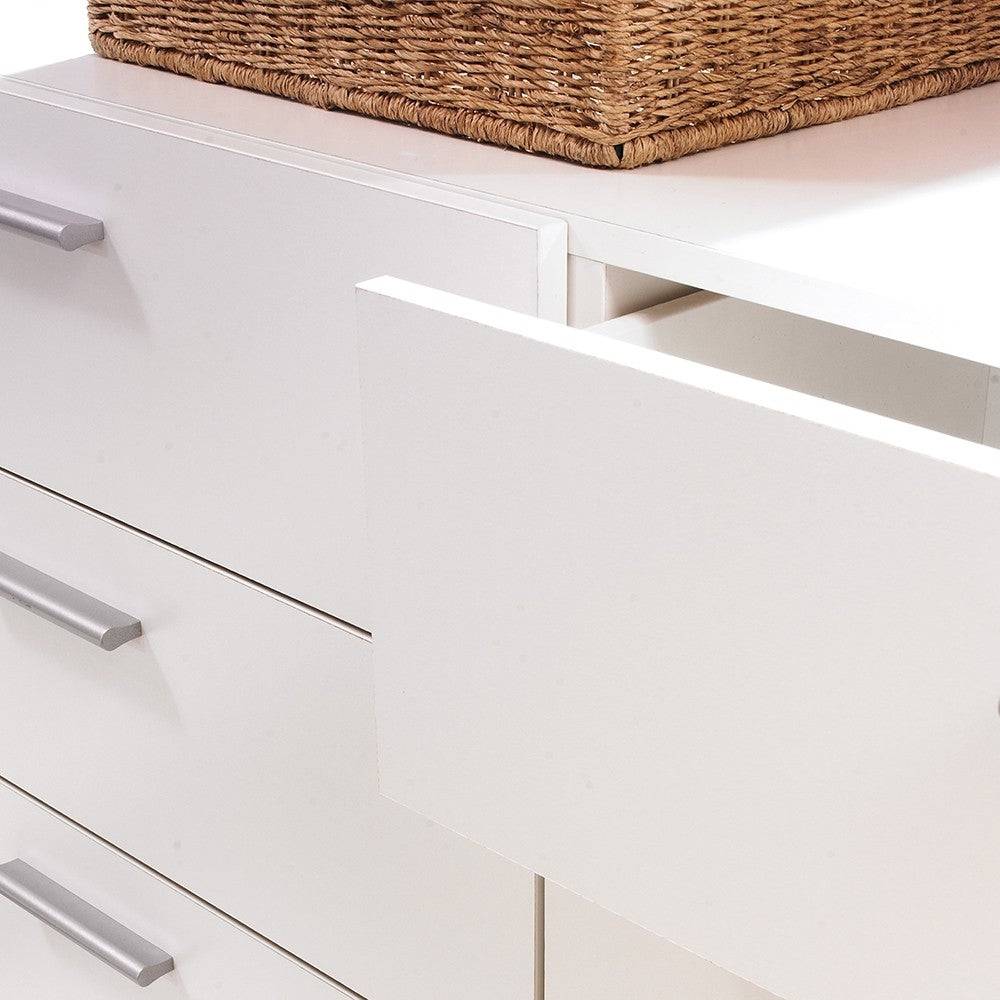 Pepe White 8 Drawer (4+4) Chest of Drawers - Price Crash Furniture