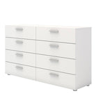 Pepe White 8 Drawer (4+4) Chest of Drawers - Price Crash Furniture