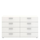 Pepe White 8 Drawer (4+4) Chest of Drawers - Price Crash Furniture