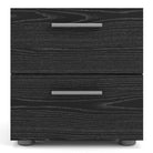 Pepe Woodgrain Black 2 Drawer Bedside Table - Price Crash Furniture