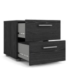 Pepe Woodgrain Black 2 Drawer Bedside Table - Price Crash Furniture