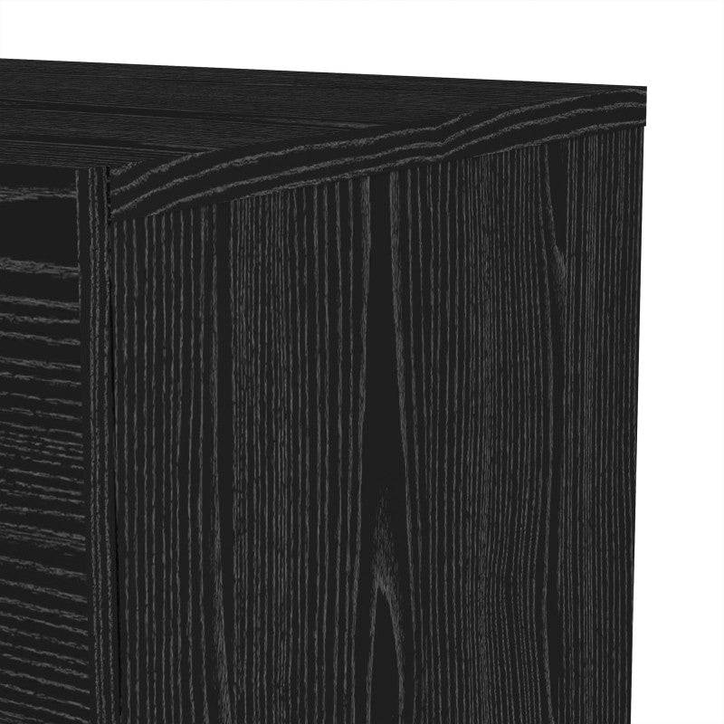 Pepe Woodgrain Black 2 Drawer Bedside Table - Price Crash Furniture