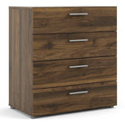 Pepe Woodgrain Black 4 Drawer Chest of Drawers - Price Crash Furniture