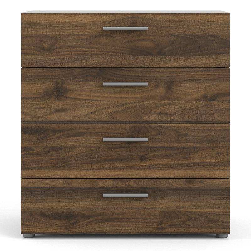 Pepe Woodgrain Black 4 Drawer Chest of Drawers - Price Crash Furniture