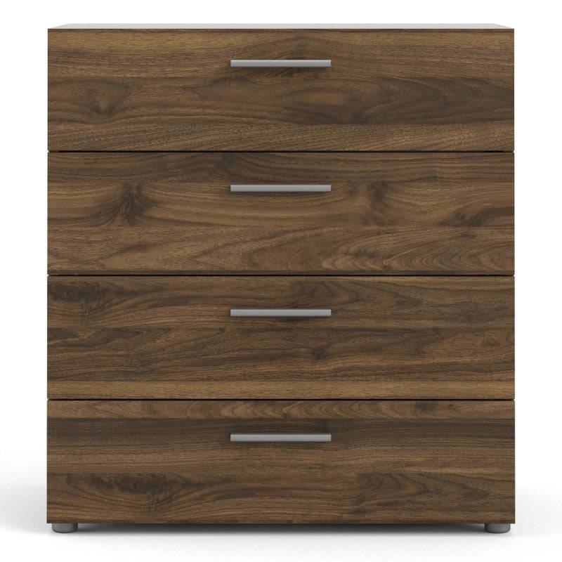 Pepe Woodgrain Black 4 Drawer Chest of Drawers - Price Crash Furniture