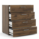 Pepe Woodgrain Black 4 Drawer Chest of Drawers - Price Crash Furniture