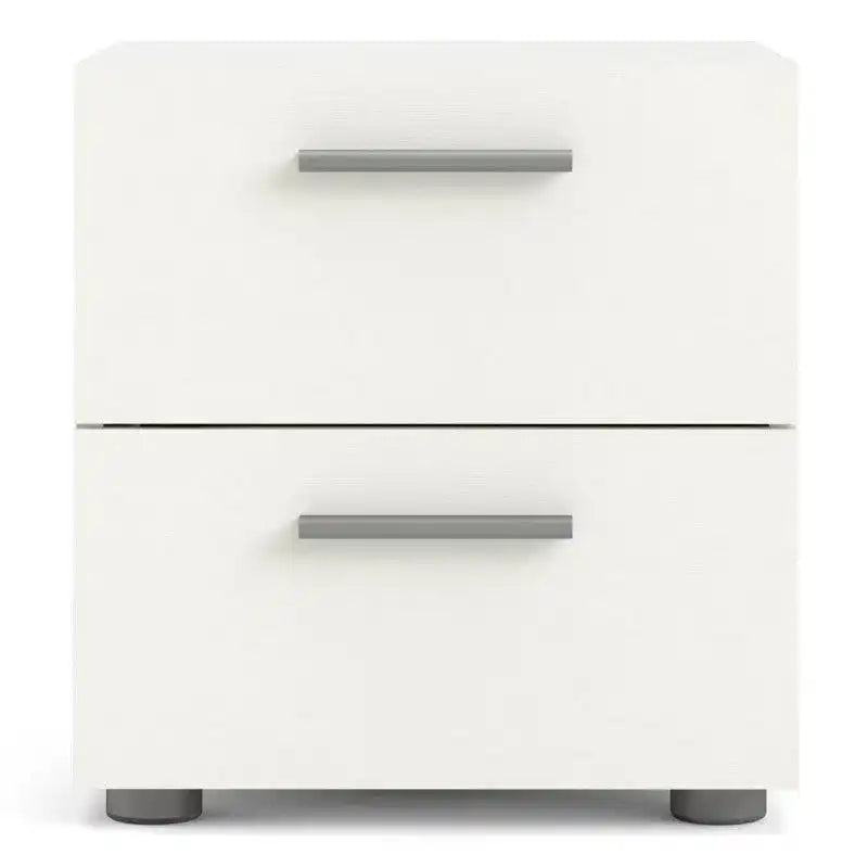 Pepe Woodgrain White 2 Drawer Bedside Table - Price Crash Furniture
