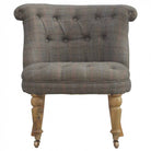 Small Multi Tweed Accent Chair - Price Crash Furniture