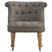 Small Multi Tweed Accent Chair - Price Crash Furniture