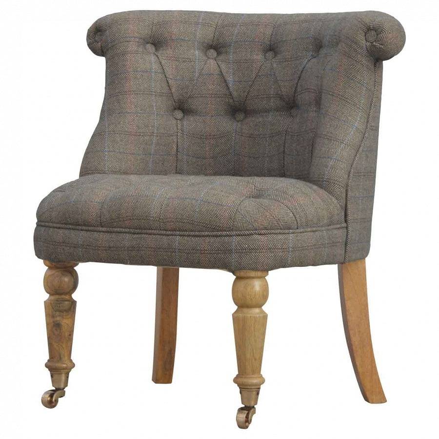 Small Multi Tweed Accent Chair - Price Crash Furniture