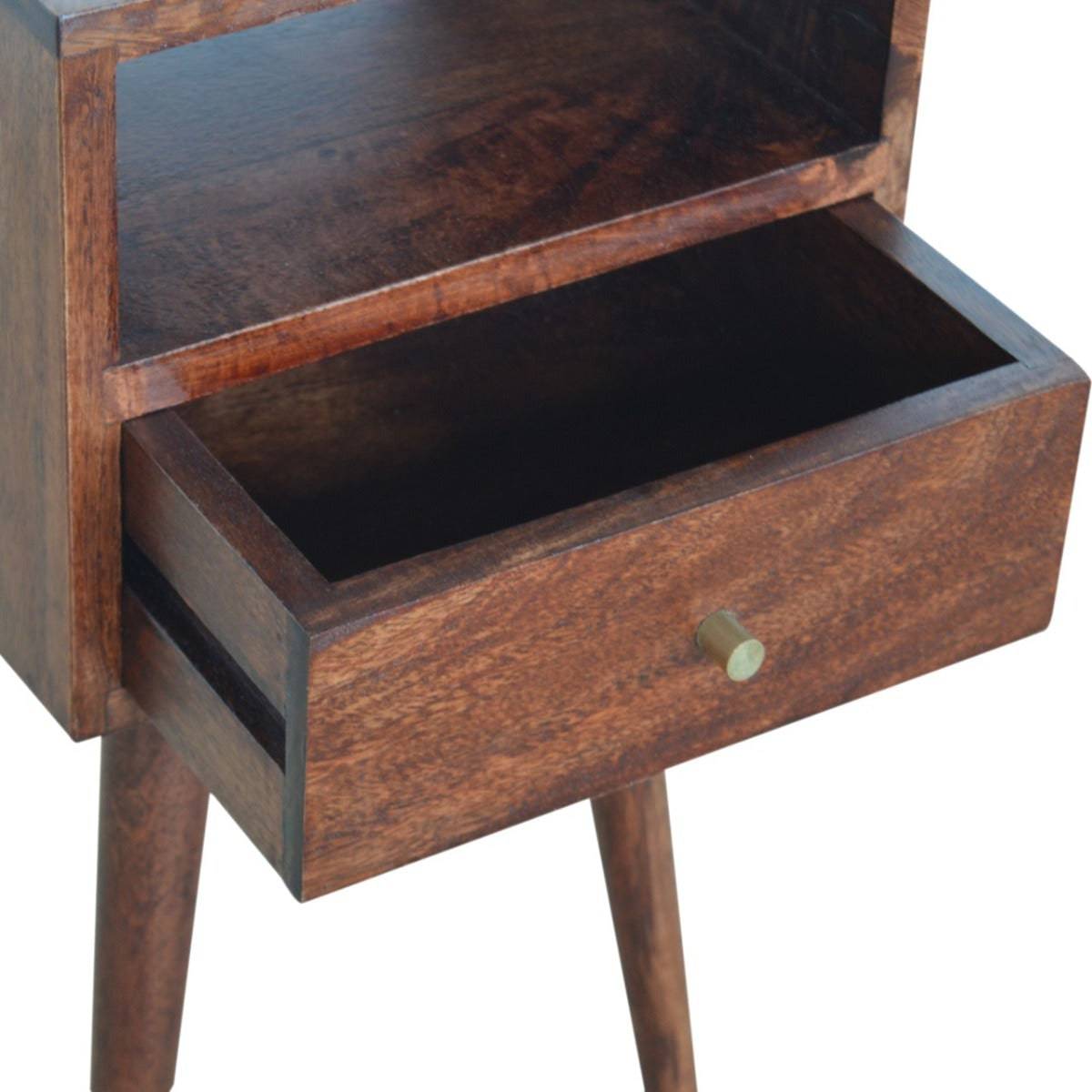 Petite Bedside Table in Washed Cherry Finish - Price Crash Furniture