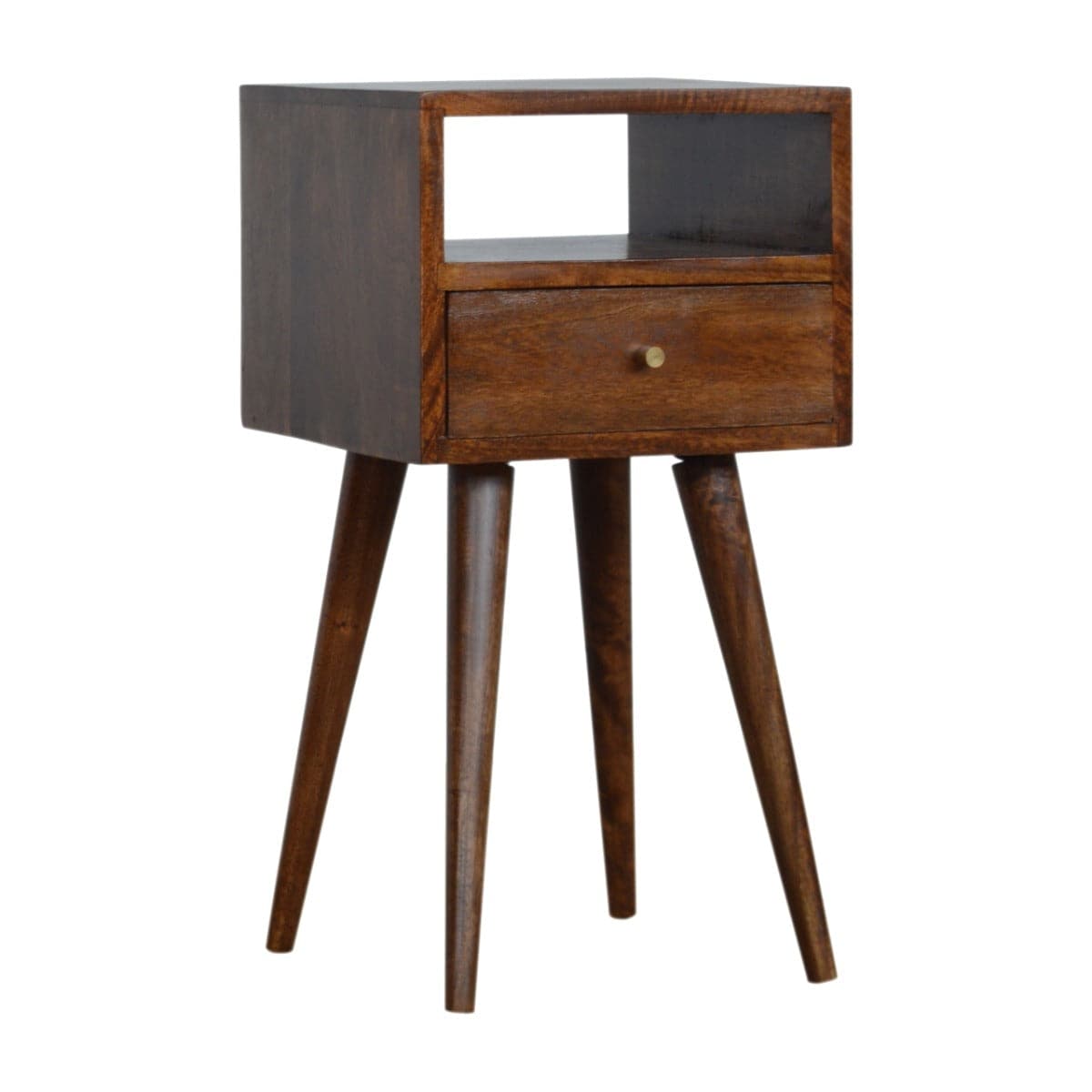 Petite Bedside Table in Washed Chestnut Finish - Price Crash Furniture