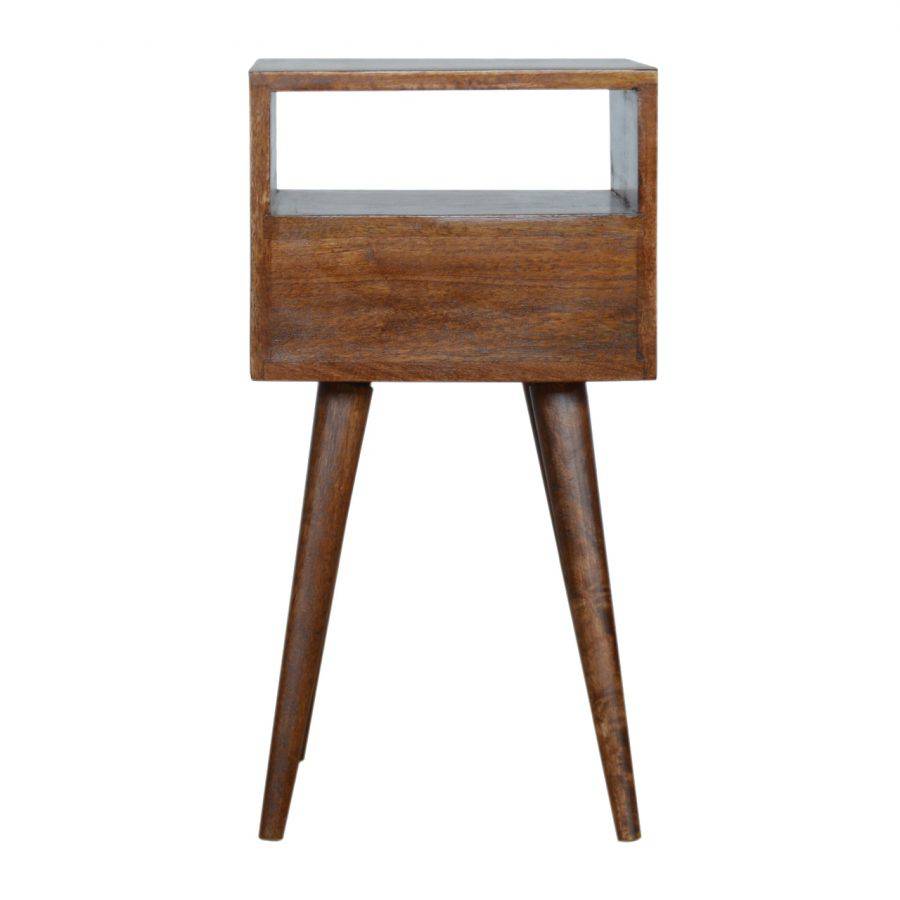 Petite Bedside Table in Washed Chestnut Finish - Price Crash Furniture