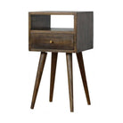 Petite Bedside Table in Washed Grey Finish - Price Crash Furniture