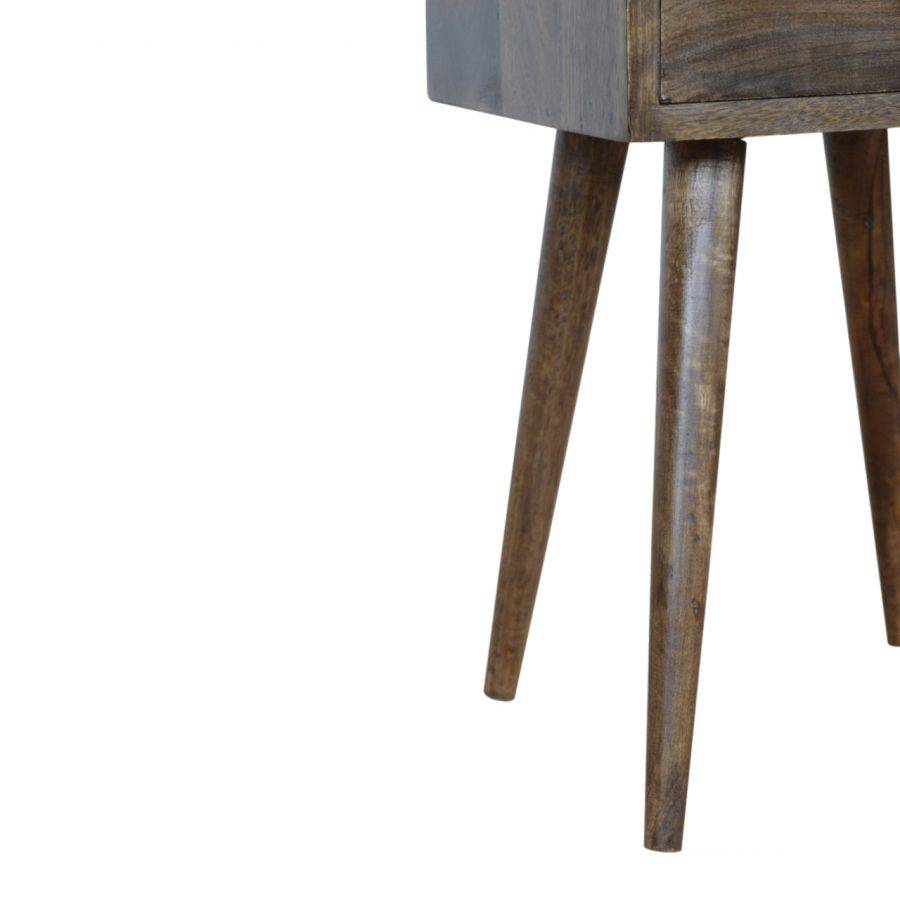 Petite Bedside Table in Washed Grey Finish - Price Crash Furniture