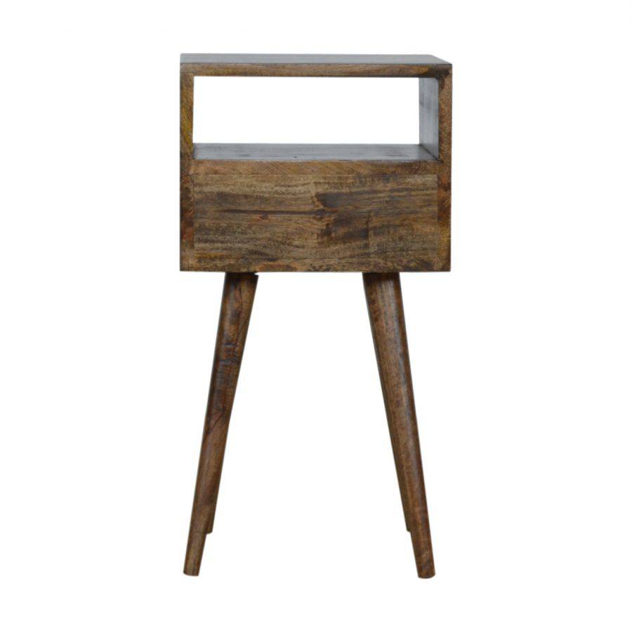 Petite Bedside Table in Washed Grey Finish - Price Crash Furniture