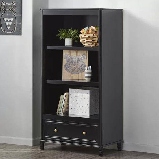 Piper Bookcase Shelf Unit in Black by Dorel - Price Crash Furniture