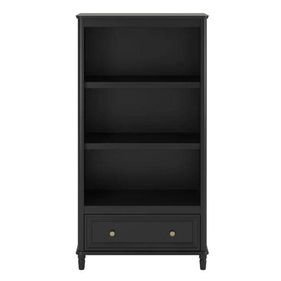 Piper Bookcase Shelf Unit in Black by Dorel - Price Crash Furniture