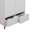 Pulford 2 Door 2 Drawer Wardrobe in White by TAD - Price Crash Furniture