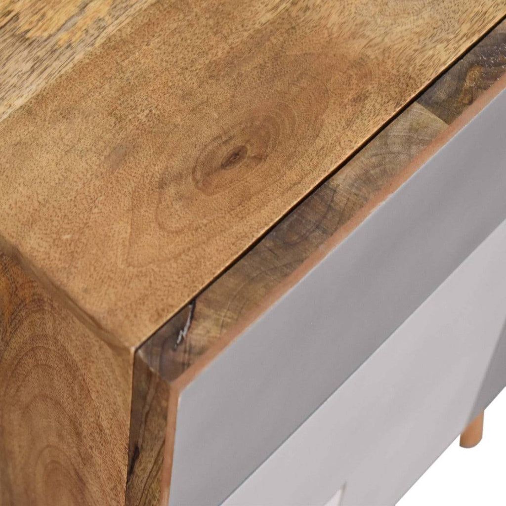 Quebec Grey Bedside Table Unit - Price Crash Furniture