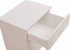 Rio Costa 1 Drawer Bedside Table in White by TAD - Price Crash Furniture